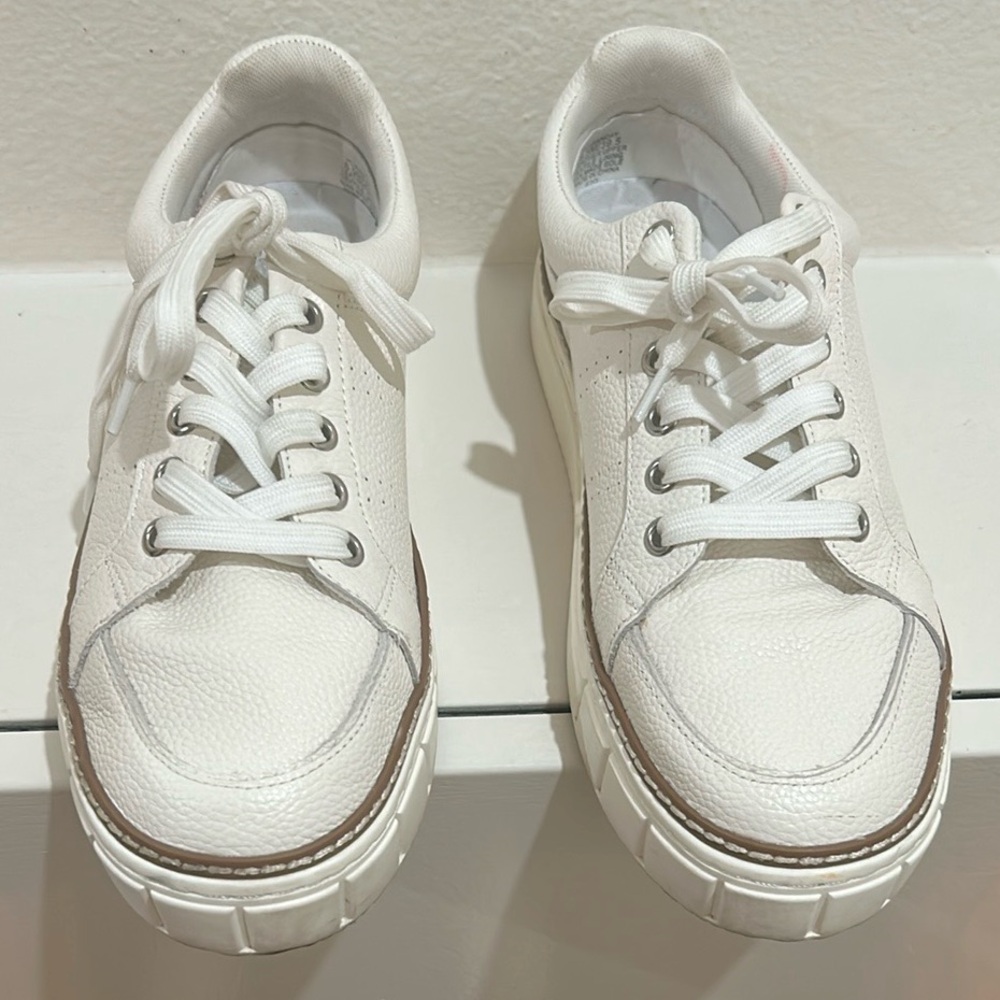 Vince Camuto White Leather Sneakers
